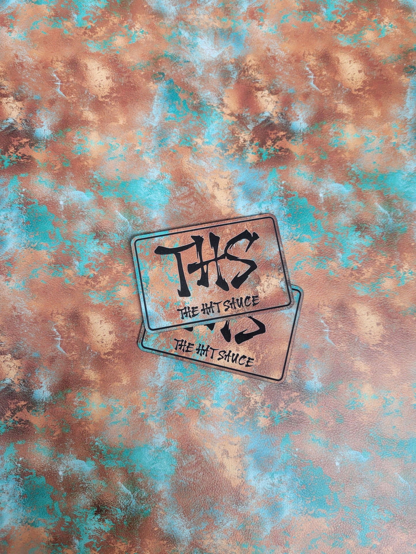 Lonestar Leatherette UV Printed Copper Patina Pattern