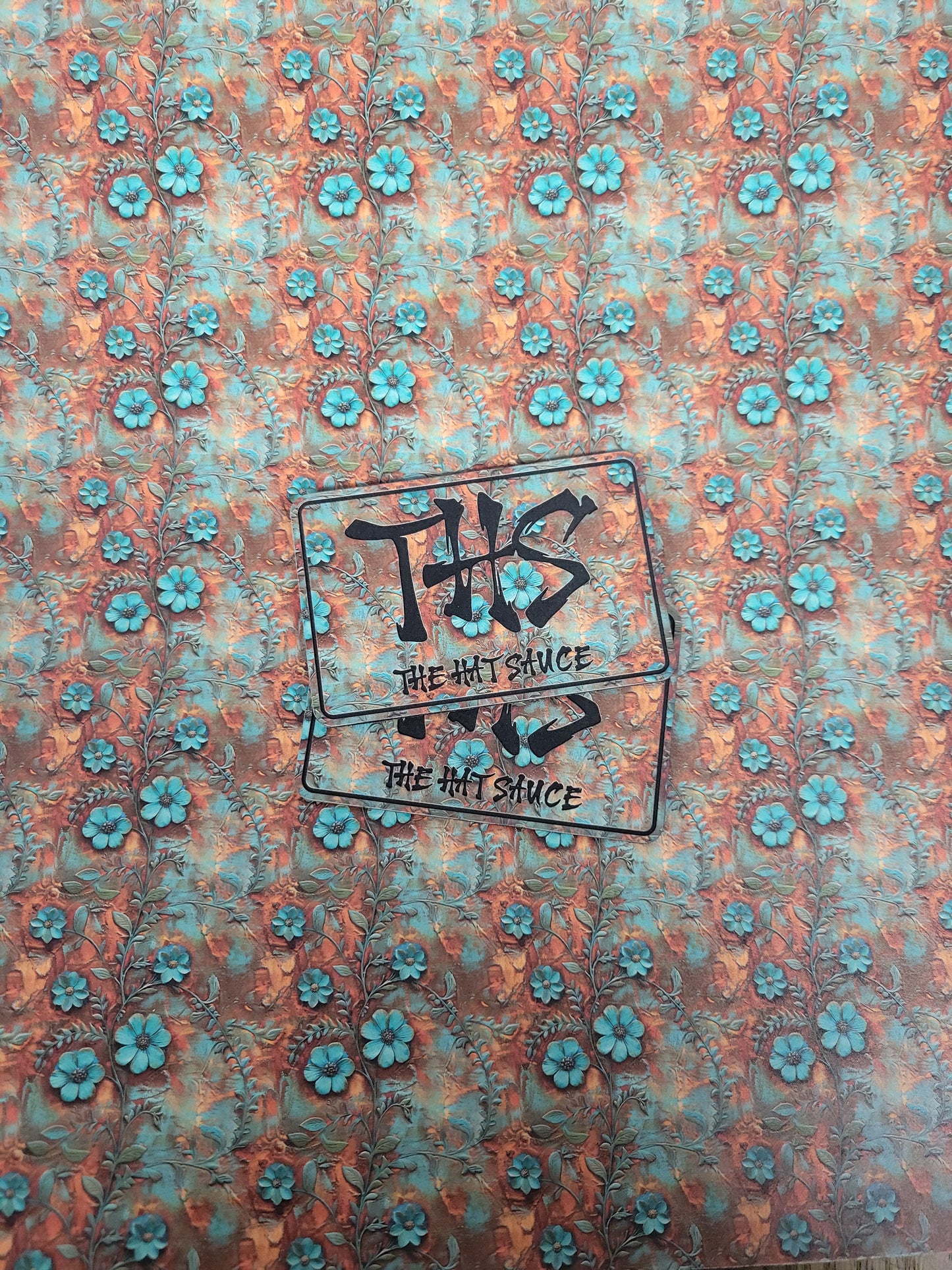 Lonestar Leatherette UV Printed Floral Patina Pattern