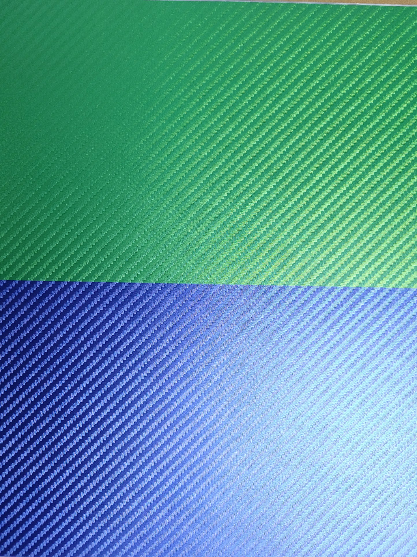 Lonestar Leatherette UV Printed Green and Blue Carbon Fiber Pattern