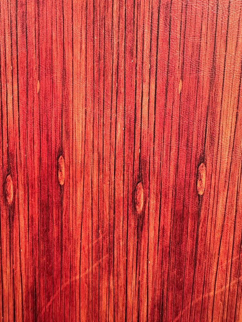 Lonestar Leatherette UV Printed Red Wood Pattern