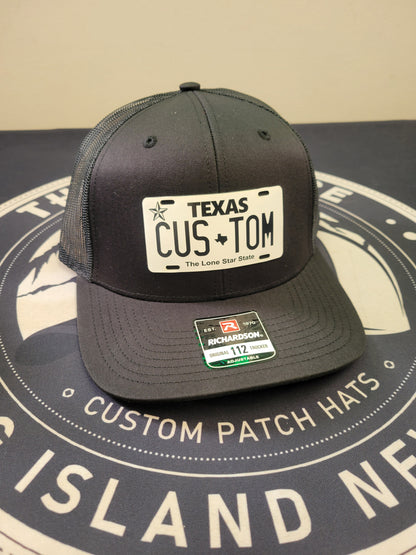 Custom Printed State License Plate Patch Hats