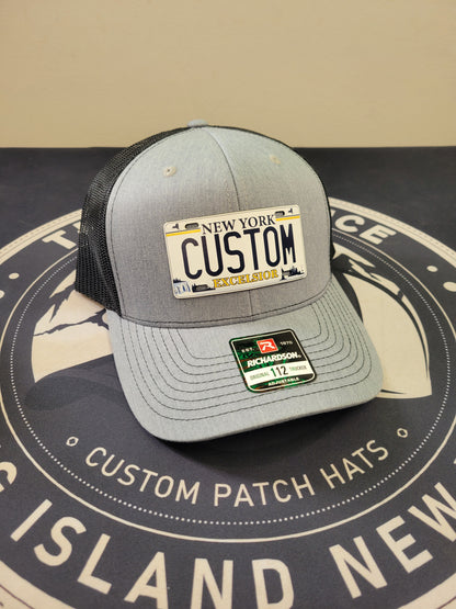 Custom Printed State License Plate Patch Hats