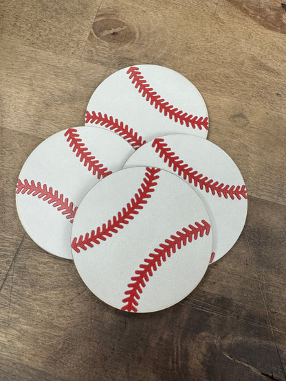 Leatherette Baseball patch - blank for engraving with raised stitching