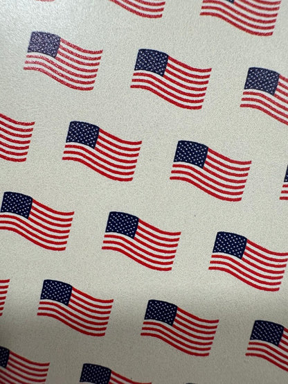 Lonestar Leatherette UV Printed American Flag Pattern