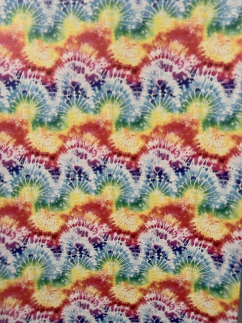 Lonestar Leatherette UV Printed Tie Dye pattern